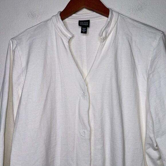 Eileen Fisher Patch Pocket Jersey Cardigan Womens Size Medium - Picture 11 of 14